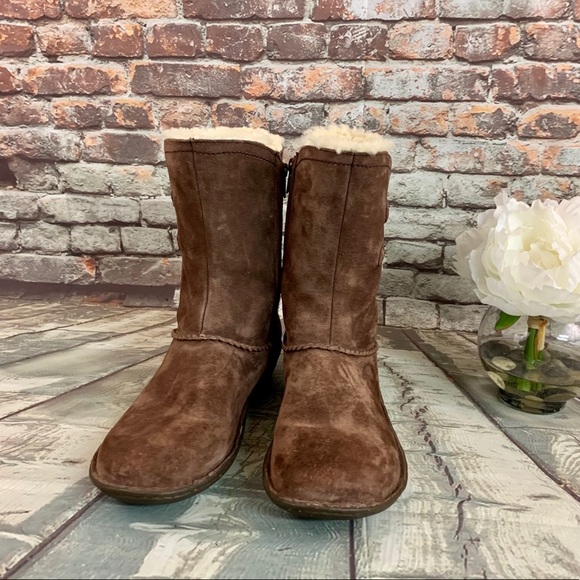 UGG Shoes - UGG Kimbra Chocolate Water Resistant Leather Boots